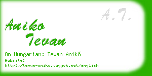 aniko tevan business card